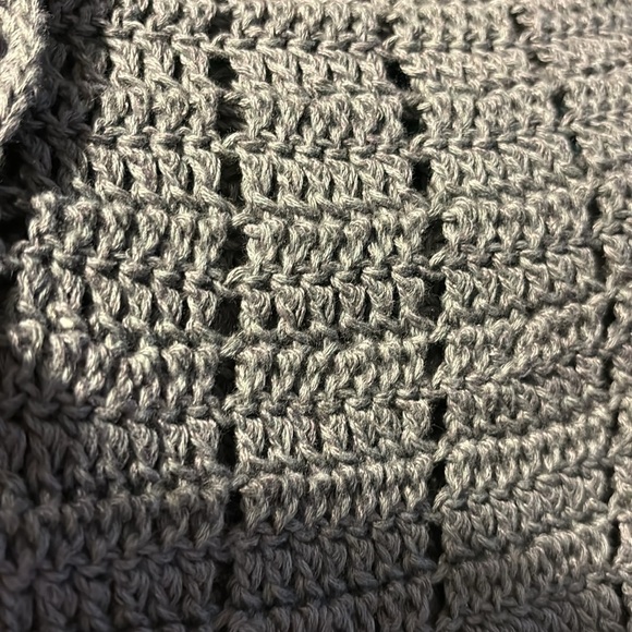 Hand Made Gray Crochet Sweater Vest Unique Buttons Sz S-M Boho Artsy Hippy Fall - Picture 7 of 8